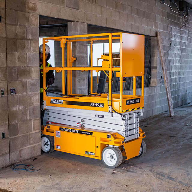 PS-1930 lift fits through standard doorways without the need for folding rails