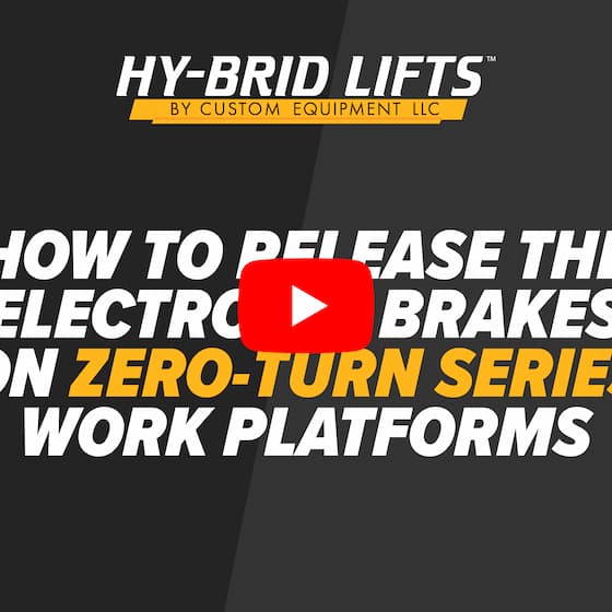 How to Release the Electronic Brakes on Zero-Turn Series Work Platforms
